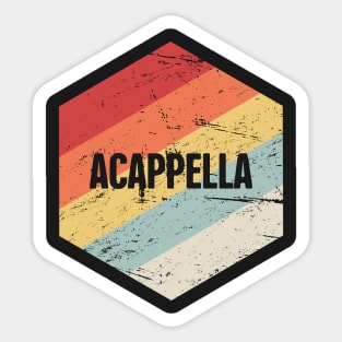 Retro Vintage Acappella Icon Sticker